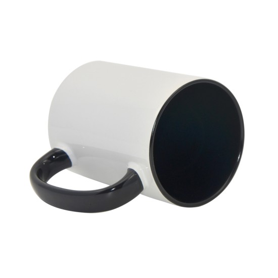 15oz Inner Rim Color Mug Black (36pcs/case)   (MUG-IR15K )  FL-6