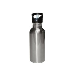 Stainless Steel Silver Straw Top Water Bottle Stainless Steel Silver Straw Top Water Bottle