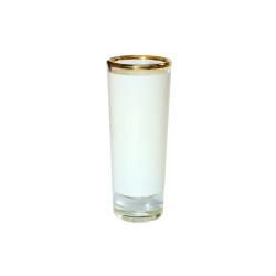 Sublimation Shot Glass with Gold Rim 3oz 12 P/C  Sublimation Shot Glass with Gold Rim 3oz 12 P/C
