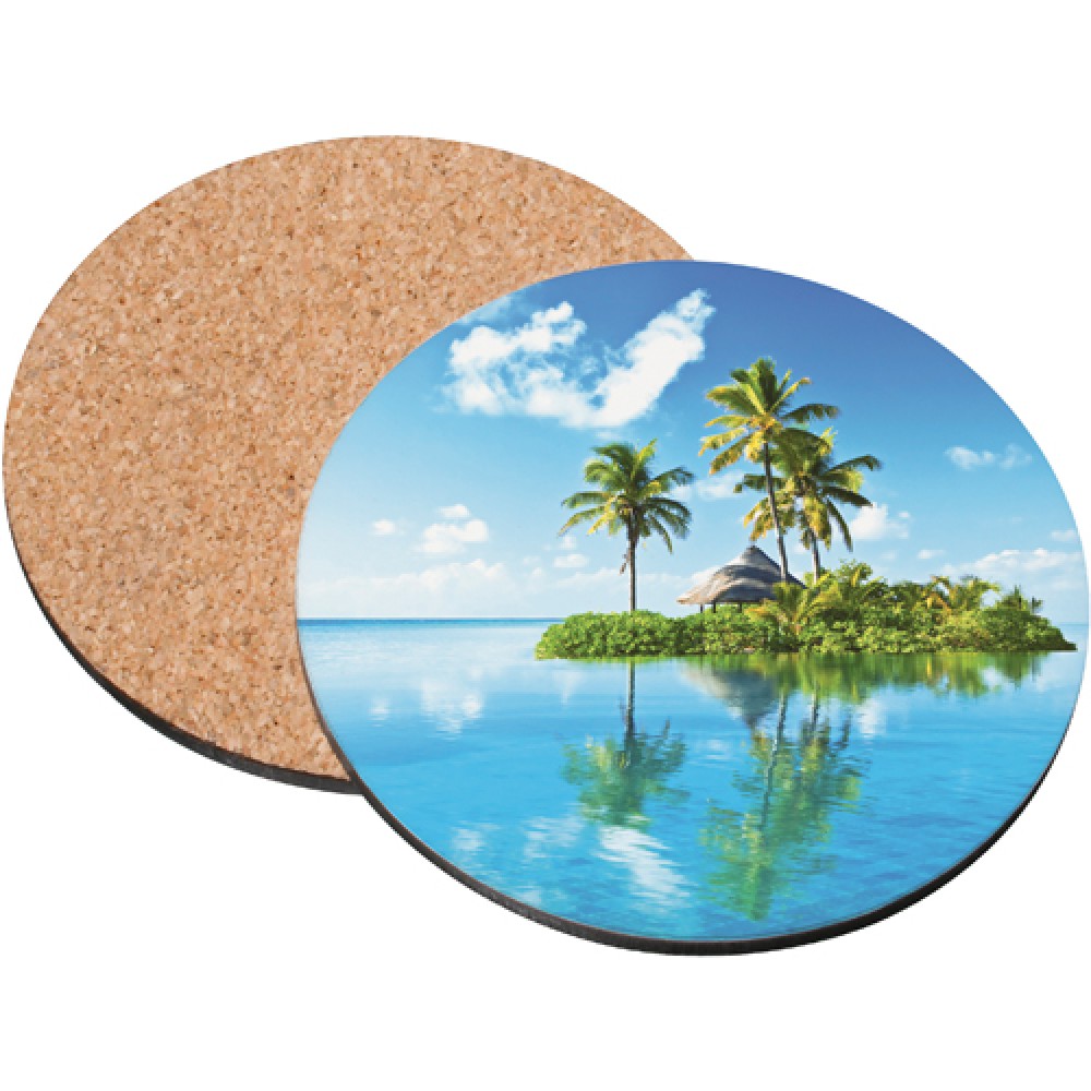 Sublimation Round Coaster | Cork Bottom 3.75 Inch
