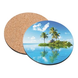 5822 Round Coaster with Cork Bottom 3.75 5822 Round Coaster with Cork Bottom 3.75