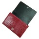 P/U LEATHER EEL SKIN PURSE BAG (w/ Adjustable Matching & Removable Shoulder Strap) (RED)   I-6