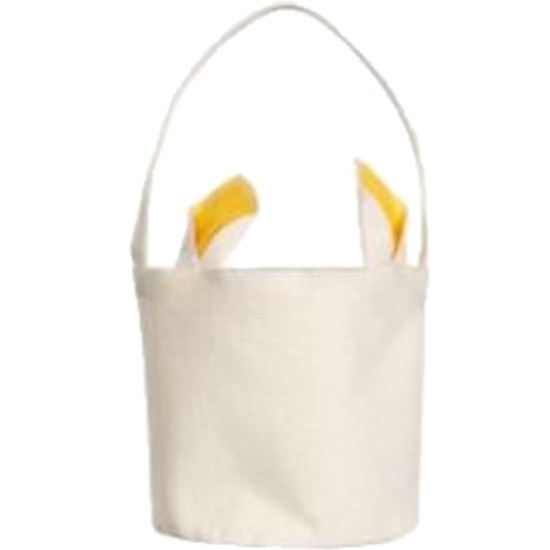 Yellow Easter Basket with Bunny Ears