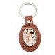 PU Oval Key Chain (Brown) (YA108-BR)  