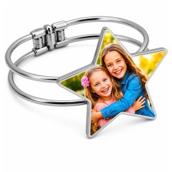 Sublimation Large Star Charm Bracelet – Custom Photo Jewelry (MSZ01S)
