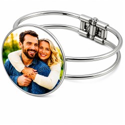 Sublimation Large Round Charm Bracelet – Custom Photo Jewelry (MSZ02R)