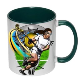11oz Inner Rim Color Sublimation Mug Green 11oz Inner Rim Color Sublimation Mug Green