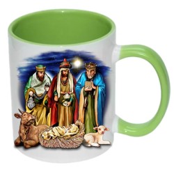 11oz Inner Rim Color Sublimation Mug Light Green 11oz Inner Rim Color Sublimation Mug Light Green