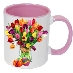 11oz Inner Rim Color Sublimation Mug Pink 11oz Inner Rim Color Sublimation Mug Pink