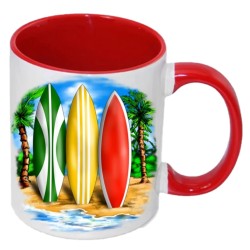 11oz Inner Rim Color Sublimation Mug Red 11oz Inner Rim Color Sublimation Mug Red