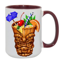 15oz Inner Rim Color Sublimation Mug Maroon 15oz Inner Rim Color Sublimation Mug Maroon
