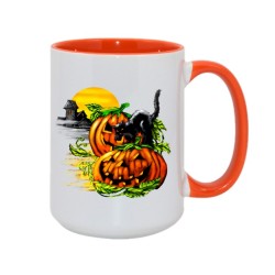 15oz Inner Rim Color Sublimation Mug Orange 15oz Inner Rim Color Sublimation Mug Orange