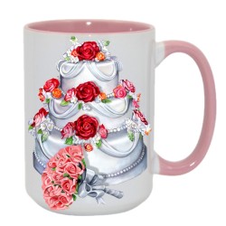 15oz Inner Rim Color Mug Pink 15oz Inner Rim Color Mug Pink