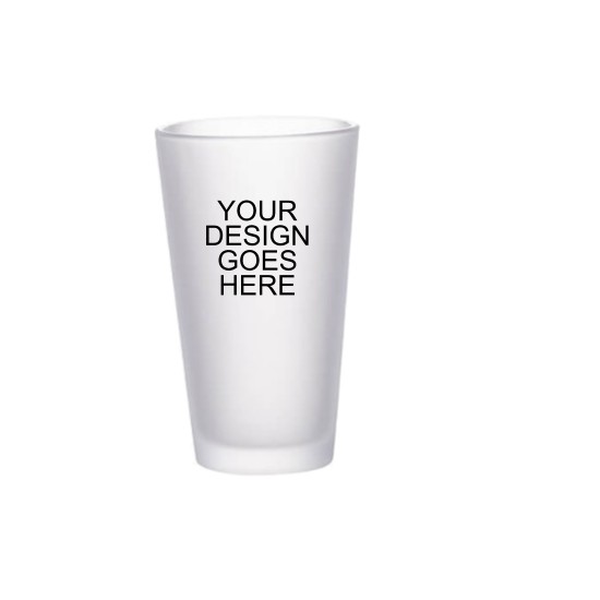 Sublimatable 17oz Frosted Pint Glass