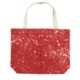 TD-HBD3548RD DyecraftDirect Blank Faux Bleach Poly-Linen Totebag Red