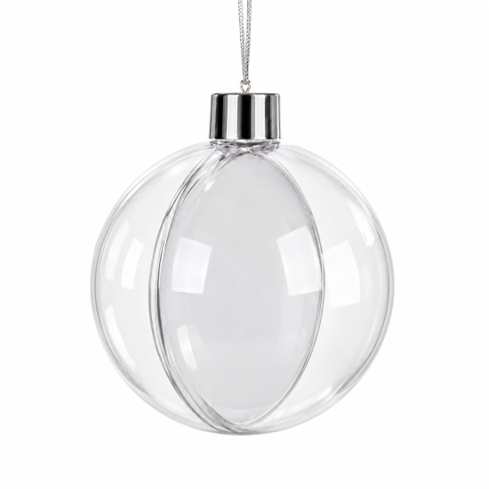 Hanging Plastic Ball Ornament 3.35"