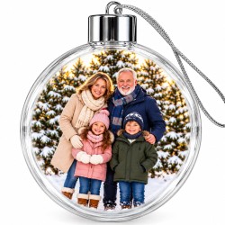 Hanging Plastic Ball Ornament 3.35"