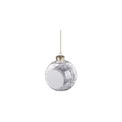 Clear Sublimation Christmas Ball Ornament Silver