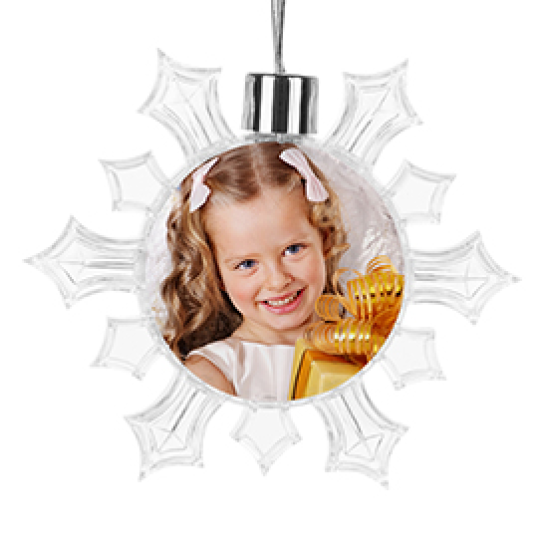 Hanging Plastic Ornament Snowflake  4" x 4" (SDSF03) G-3 sub101