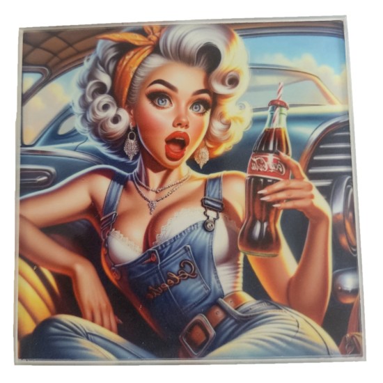 4 inch Glass Coaster Square 4 inch Glass Coaster Square