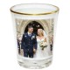 Sublimation 1.5oz Shot Glass Mug with Gold Rim 12 P/C  (BN15)