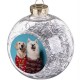 8cm Plastic Christmas Ball Ornament w/ Silver String (Clear) (SDC8-SV) D-7 sub101