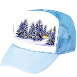 Baseball Cap Cool Blue/White 12 Per Pack