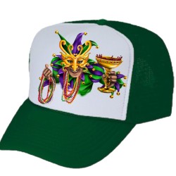 Baseball Cap Dark Green/White 12 Per Pack