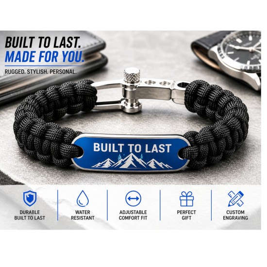 Sublimation Paracord Medical ID Bracelet – Custom Survival Bracelet (SSSL-K)