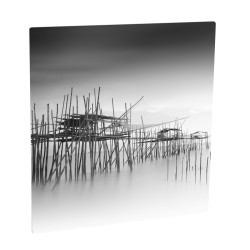 4305 Matte Clear Silver Metal Print 4x4