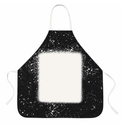 Blank Faux Bleach Linen Apron Black (TD-WQAD7072BK)