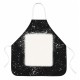 Blank Faux Bleach Linen Apron Black (TD-WQAD7072BK)