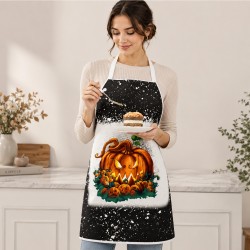 Blank Faux Bleach Linen Apron Black (TD-WQAD7072BK)