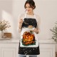 Blank Faux Bleach Linen Apron Black (TD-WQAD7072BK)
