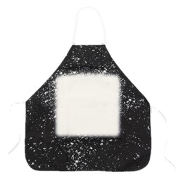 Blank Faux Bleach Linen Apron ( Black )