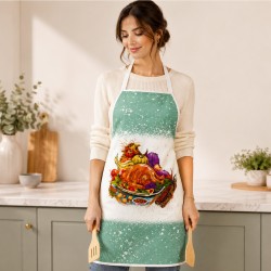Blank Faux Bleach Linen Apron Green (TD-WQAD7072GR)