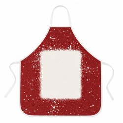 Blank Faux Bleach Linen Apron Red (TD-WQAD7072RD)