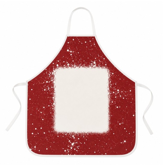 Blank Faux Bleach Linen Apron Red (TD-WQAD7072RD)