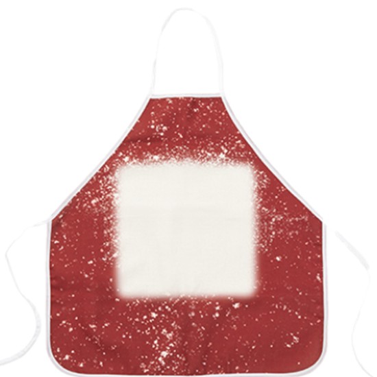 DyecraftDirect Blank Faux Bleach Poly-Linen Apron ( Red ) TD-WQAD7072RD