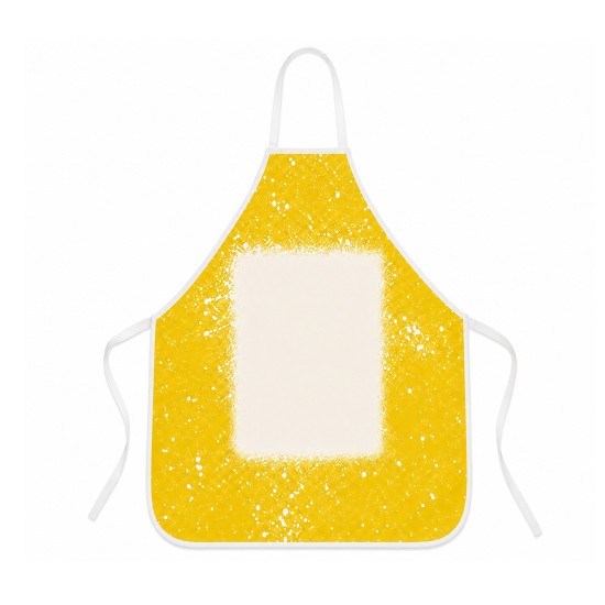 Blank Faux Bleach Linen Apron Yellow (TD-WQAD7072YL)
