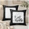 Blank Faux Bleach Linen Pillow Cover – Black (TD-ZT4040BK)