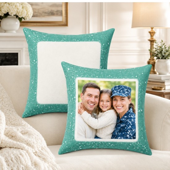 Faux Bleach Linen Sublimation Pillow Cover Green (TD-ZT4040GR )