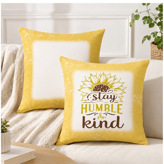 Faux Bleach Pillow Cover Yellow (TD-ZT4040YL)