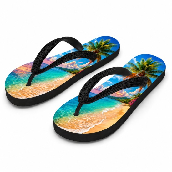 Adult Flip Flops Black  – Large (TX01-BKL)