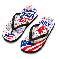 Adult Flip Flops black  Medium (TX02-BKM)