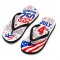 Adult Flip Flops black  Medium (TX02-BKM)