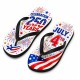 Adult Flip Flops black  Medium (TX02-BKM)