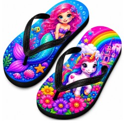 Child Flip Flops Black – Small (TX06-BKS )