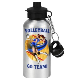 600ml Dual Cap Sport Water Bottle – Silver Sublimation Blank (WB-AL600ST-1)