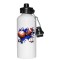600ml Aluminium Water Bottle with Two Caps White